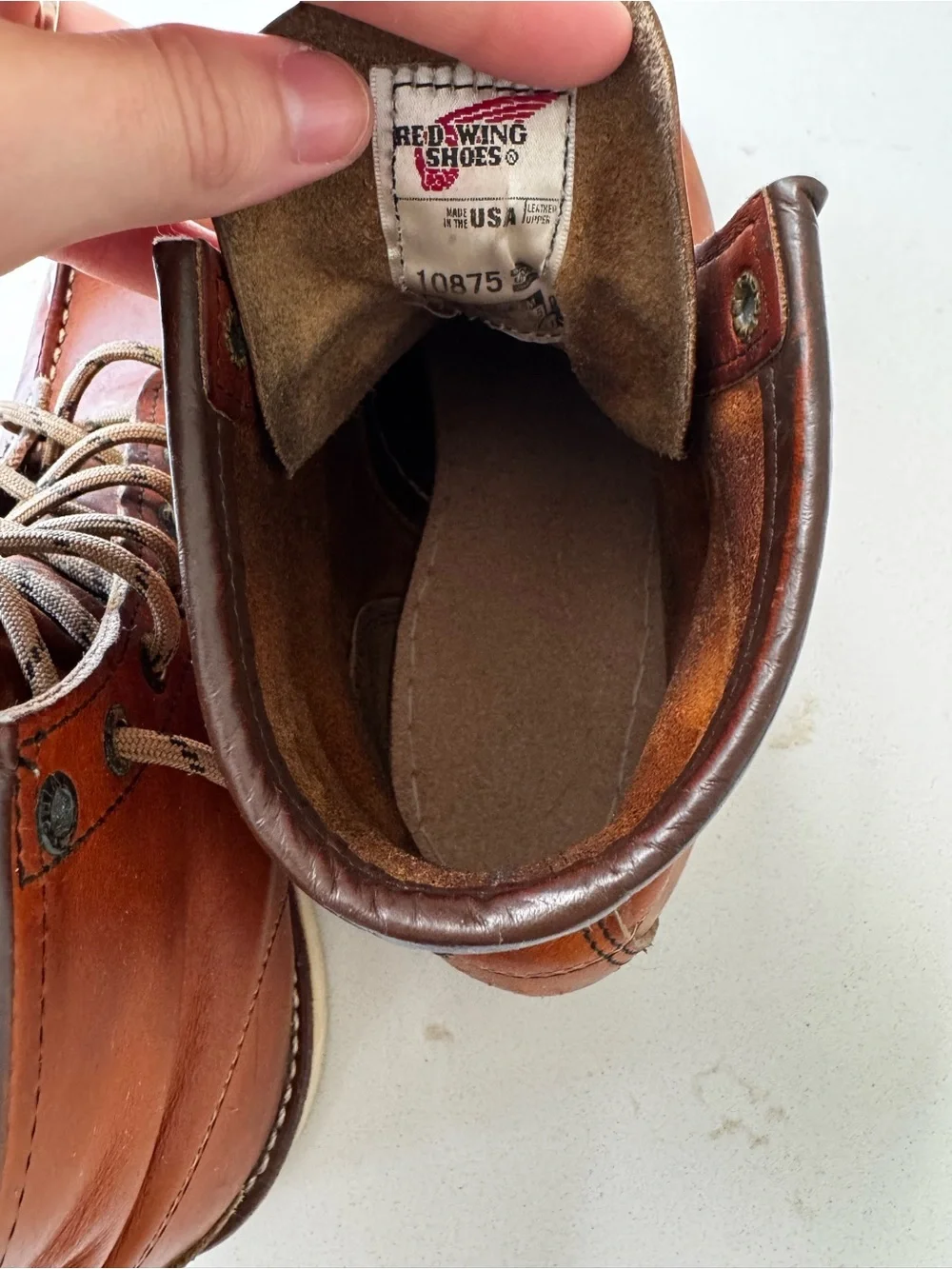 Men's Red Wing Brown Leather Moc Toe Work Boots